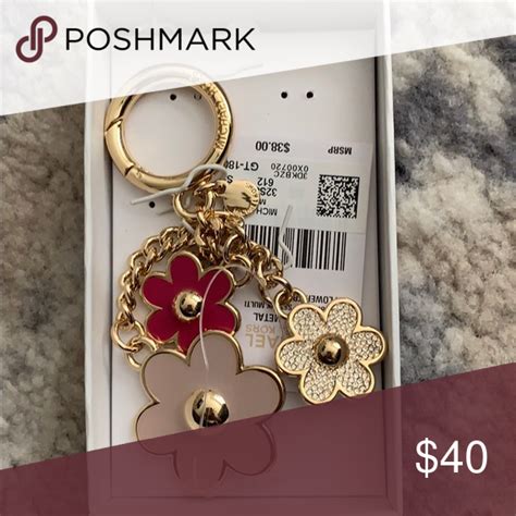 michael kors flower keychain|Michael Kors handbag key phobes.